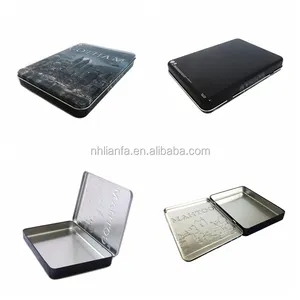 Packaging Tin High Quality Square Metal Tin Custom Printed DVD Packing Case With Hinged Lid