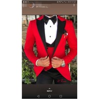 2020 rojo para hombres personalizar 3 piezas chaqueta chaleco y pantalón corbata gratis Plover hombre chaqueta