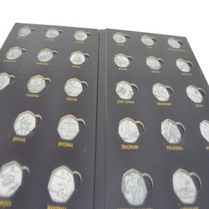 Personalizada de alta calidad de Londres 2012 moneda de Euro recoger cartón álbum titular con troquelado agujeros y laminación brillante - Product Image 5
