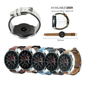 Tschick-<span class=keywords><strong>Correa</strong></span> de <span class=keywords><strong>cuero</strong></span> para Galaxy Watch, 46mm, R800, <span class=keywords><strong>Gear</strong></span> <span class=keywords><strong>S3</strong></span> Classic, <span class=keywords><strong>Frontier</strong></span>, 22mm, repuesto con acero inoxidable - Product Image 1