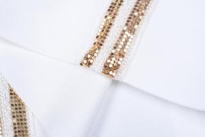 Bán Buôn Kim Loại Sọc Phụ Nữ Tắt Vai Băng Ăn Mặc Sang Trọng Chất Lượng Cao Quần Áo Cho Sinh Nhật Pary - Product Image 5