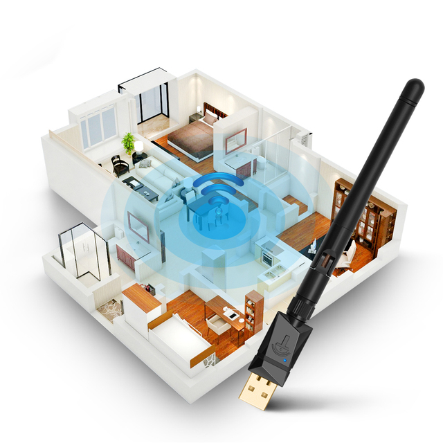 600Mbps Dual Band (2.4G/150Mbps+5G/433Mbps) External Wireless USB Wifi Adapter 802.11N/G/B Antenna Network Lan Card for Win XP