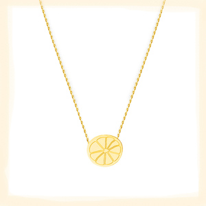 Perhiasan Baja Tahan Karat <span class=keywords><strong>Flamingo</strong></span>/Jimat Nanas/Kalung Lemon/Liontin Daun Pohon Plam untuk Dijual