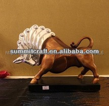 la protección del medio ambiente artesanías de resina de la galjanoplastia del polyresin estatuilla de búfalo - Product Image 1