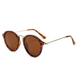 Klasik yuvarlak <span class=keywords><strong>metal</strong></span> çerçeve güneş gözlüğü unisex toptan - Product Image 1