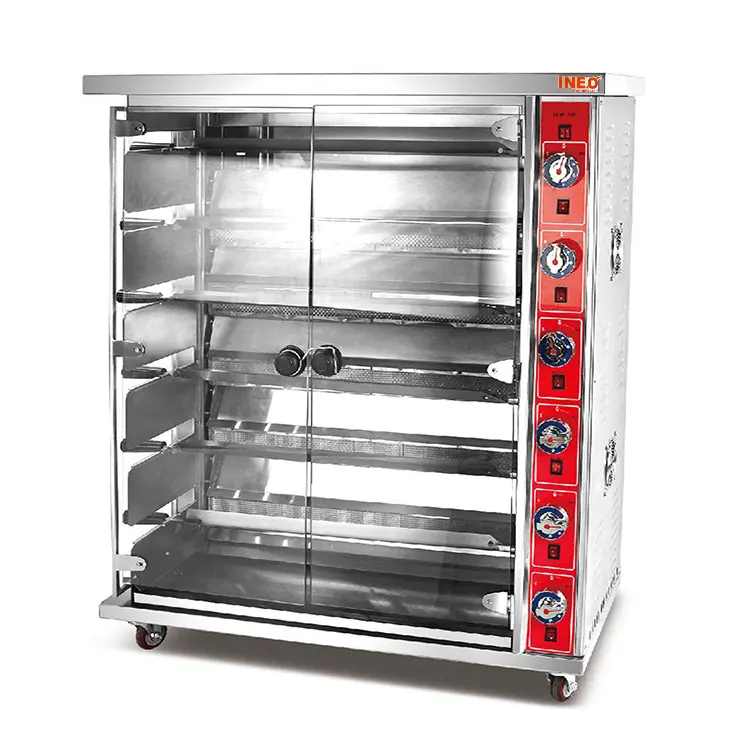 Otel restoran profesyonel ticari gaz kızartma fırını döner tavuk Rotisserie 220 ~ 240V YKW-K249 1260*620*1450 2 yıl 2800pa