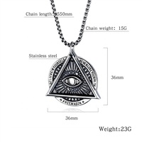Vie Universelle Egypte Saint Religieux L'éternité Hommes Triangle Croire Collier Oeil