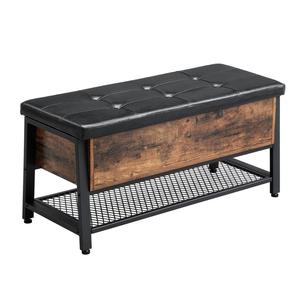 <span class=keywords><strong>VASAGLE</strong></span> Meubles de salon Articles ménagers Canapé vintage avec rangement, banc ottoman en forme de L, repose-pieds de lit moelleux avec rangement - Product Image 2