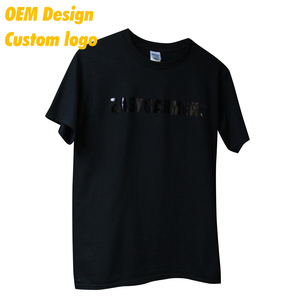 Hot Selling Modern Cotton Polyester Ink Print Silm Size Custom Tag Black Short Sleeve Team Tisherts for Girl - Product Image 2