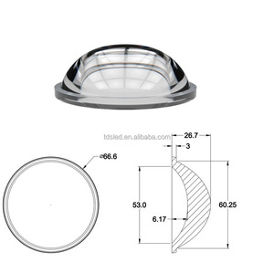 <span class=keywords><strong>70</strong></span> डिग्री 66.6mm x 26.7mm 50W उच्च शक्ति एलईडी बे प्रकाश ग्लास लेंस - Product Image 3