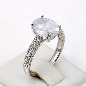 Anello Nuziale Vintage di Alta Qualità in Lega Placcata Oro 18K e Oro Bianco con Diamanti CZ per Donne Vendita all'Ingrosso R427 R428 - Product Image 5