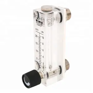 Small Flow Testing Adjustable Panel Type Glass Gas Rotameter Flow Meter