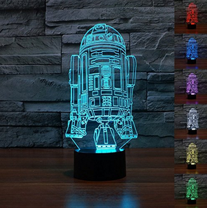 Interesante y de moda estrellas de cine RGB 3D luz de noche decorativos - Product Image 1