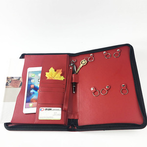 A2/A3/<span class=keywords><strong>A4</strong></span> Cartera de cuero de la PU carpetas, negocio caso cartera bolsa con llavero - Product Image 4