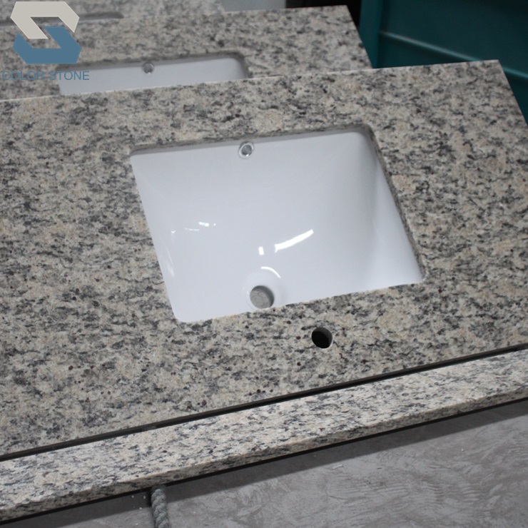 Сборные светлые гранитные столешницы для кухни и ванной комнаты с встроенными раковинами