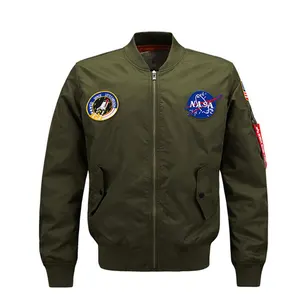 Lichtgewicht Amerikaanse College Jas, Nasa mannen Usa Vlag Nasa Flight Jacket Custom Groothandel