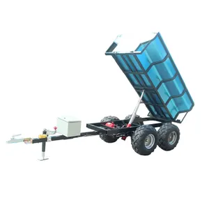 Galvanized Rear Dump Hydraulic Cylinder Tandem Tipper Trailer