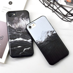 2018 Nouvelle encre peinture montagne doux silicone cas de téléphone pour iPhone - Product Image 1