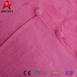 Mùa Thu Và Mùa Đông <span class=keywords><strong>Pom</strong></span> <span class=keywords><strong>Pom</strong></span> <span class=keywords><strong>100</strong></span> <span class=keywords><strong>Polyester</strong></span> San Hô Fleece Ném Chăn - Product Image 4