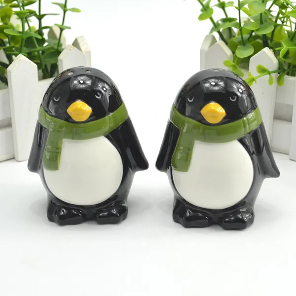 Рождественские праздничные подарки, Керамические солонки и перечница в виде пингвина, оптовая продажа