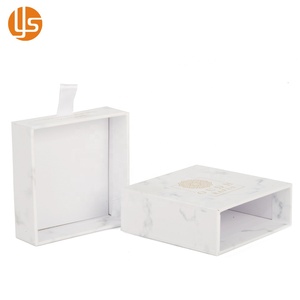 Logo personalizzato di stampa di piccolo Bianco Dei Monili di imballaggio di Carta di Piccolo Bambino Della Ragazza Del regalo scatole scatola di marmo bianco - Product Image 4
