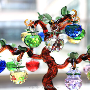 Arbre de Noël en cristal de haute qualité, style 2023, avec des pommes colorées pour la décoration de Noël - Product Image 6