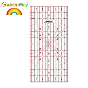 For measuring tw oem customized goldenway acrylic centimeter or inch quilting templates tailor ruler