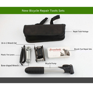 <span class=keywords><strong>Vtt</strong></span> Outils De Réparation De Vélo Mini Pompe/Type <span class=keywords><strong>Kit</strong></span> De Réparation/Tournevis Outil Clé Portable Vélo Outil Ensemble avec sac de transport - Product Image 2