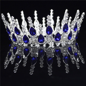 Barocco Oro Sposa Corona Della Regina Re Grande Corona <span class=keywords><strong>Tiara</strong></span> Prom <span class=keywords><strong>Diadema</strong></span> monili dei capelli Da Sposa Diademi <span class=keywords><strong>e</strong></span> Corone Fascia Dei Capelli OrnaJewelry - Product Image 4