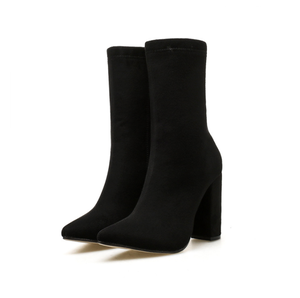 C11127a inverno popolari delle signore <span class=keywords><strong>stivali</strong></span> tacco alto delle donne di blocco <span class=keywords><strong>nero</strong></span> tacchi - Product Image 3