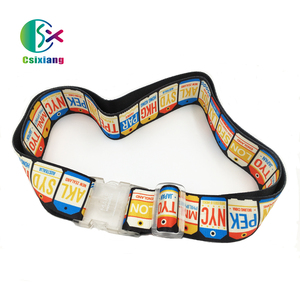 Bolsa de equipaje tejida de poliéster portátil con logotipo personalizado, cierre TSA, hebilla de cinturón de plástico, accesorios de viaje para regalos personalizados - Product Image 1