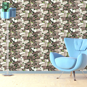 Décoration murale de hall d'hôtel, papier peint en briques 3D, papier peint en pierre 3D - Product Image 4