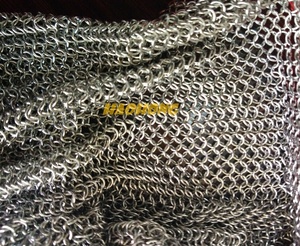 <strong>Silver</strong> Stainless Steel Wire Ring Chainmail Apron PVC Coated Ambidextrous Buckle Closure Waterproof Protective Garden <strong>Gloves</strong> - Product Image 3