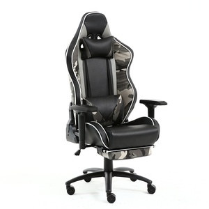 Silla ajustable de diseño colorido para gaming, sillón de oficina de camuflaje para masaje, pc, <span class=keywords><strong>ordenador</strong></span> de carreras, <span class=keywords><strong>reposapiés</strong></span> - Product Image 3