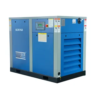 SCR75D 55 kw 75 hp China low noise Direct driven air compressor price for Textile factory