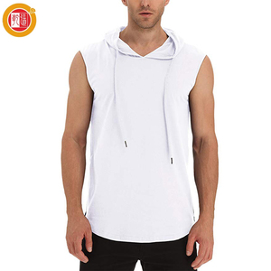 camisa camiseta con <span class=keywords><strong>capucha</strong></span> en blanco al por mayor en blanco para hombre Camiseta simple <span class=keywords><strong>Sudadera</strong></span> con <span class=keywords><strong>capucha</strong></span> <span class=keywords><strong>sin</strong></span> mangas - Product Image 5