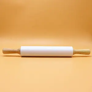 Bakeware baking accessories stainless steel painting rolling pin for bakery manual dough roller for noodle and fondant