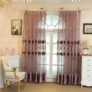 Di lusso Ricamato Puro Voile Tende <span class=keywords><strong>Finestra</strong></span> Oro Tende di Pizzo di Tulle Windows, Tende Cortina per <span class=keywords><strong>Porta</strong></span> del <span class=keywords><strong>Soggiorno</strong></span> - Product Image 3