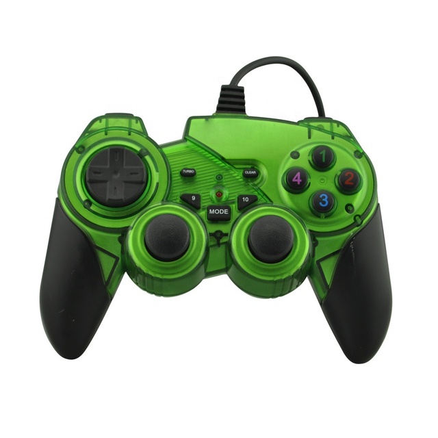 Green Wired Usb Game Accessories Pc Video Player Game Console Support Windows 7/8/10