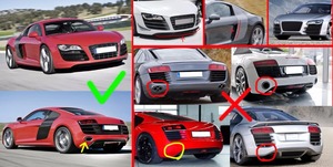 Difusor de Parachoques Trasero de Fibra de Carbono <span class=keywords><strong>R8</strong></span> para Audi <span class=keywords><strong>R8</strong></span> V10 <span class=keywords><strong>Spyder</strong></span> Convertible de 2 Puertas 10-15 - Product Image 6