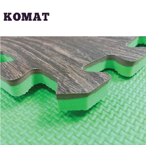 Tapis de sol en mousse EVA à double face imperméable, imprimé en bois de chêne foncé, sans produits toxiques, pour la prière et l'exercice - Product Image 4