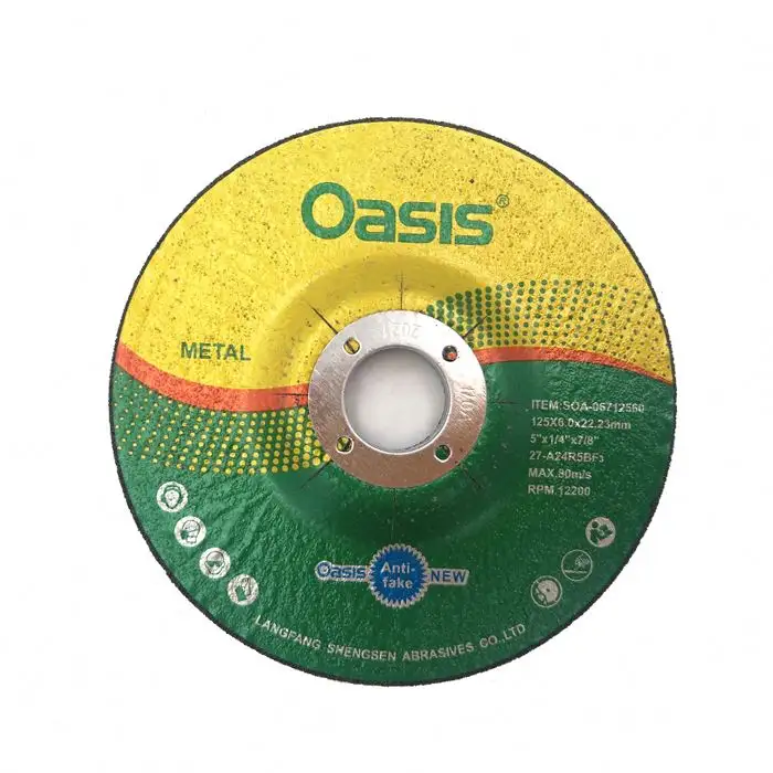 OASIS 5 inci 125x6.0x22.23 amplas roda penggiling garis produksi untuk baja logam