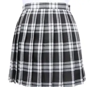 Groothandel school gilr geplooide plaid tartan uniform rokken