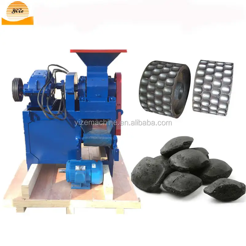 Ball honeycomb coal charcoal briquetting stick extruder briquette machine machine round pillow square