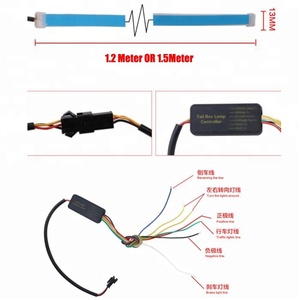 Rgb coulant Flexible LED bande Drl coffre arrière porte arrière lumière frein clignotant avertissement inverse Flash pour voitures 12v - Product Image 4