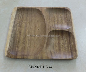 การออกแบบใหม่จานอาหารกลางวันทำจากไม้อะคาเซีย - Product Image 1