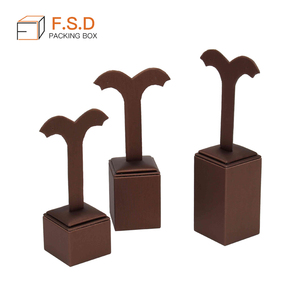 Café <span class=keywords><strong>personnalisé</strong></span> Pu Cuir <span class=keywords><strong>Boucle</strong></span> <span class=keywords><strong>D</strong></span>'<span class=keywords><strong>oreille</strong></span> Bijoux Présentoir - Product Image 2