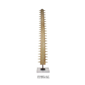 卸売アクリルベース樹脂製サメの歯化石彫刻装飾品 - Product Image 2