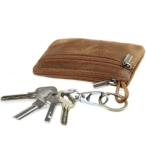 नई मिनी चमड़े का सिक्का पर्स हैडर परत Cowhide के कुंजी बटुआ चमड़े पैसे कार्ड धारक परिवर्तन बटुआ