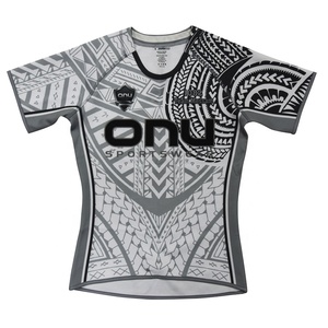Kaus Rugby Desain Khusus Cepat Kering Kustom Pencetakan Transfer Panas Populer - Product Image 4